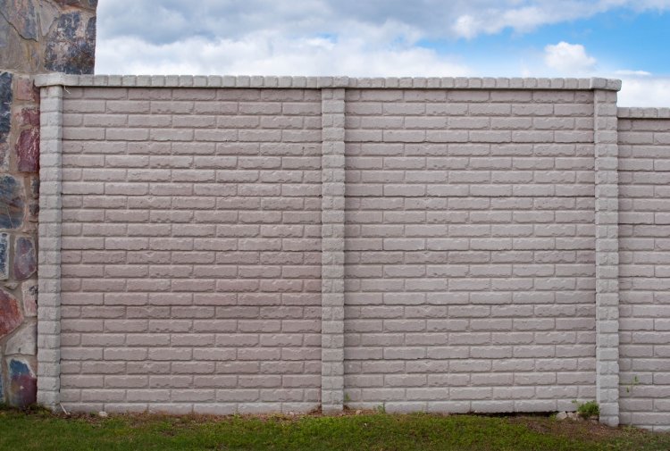 Precast Brick Style Concrete Fence - Oklahoma